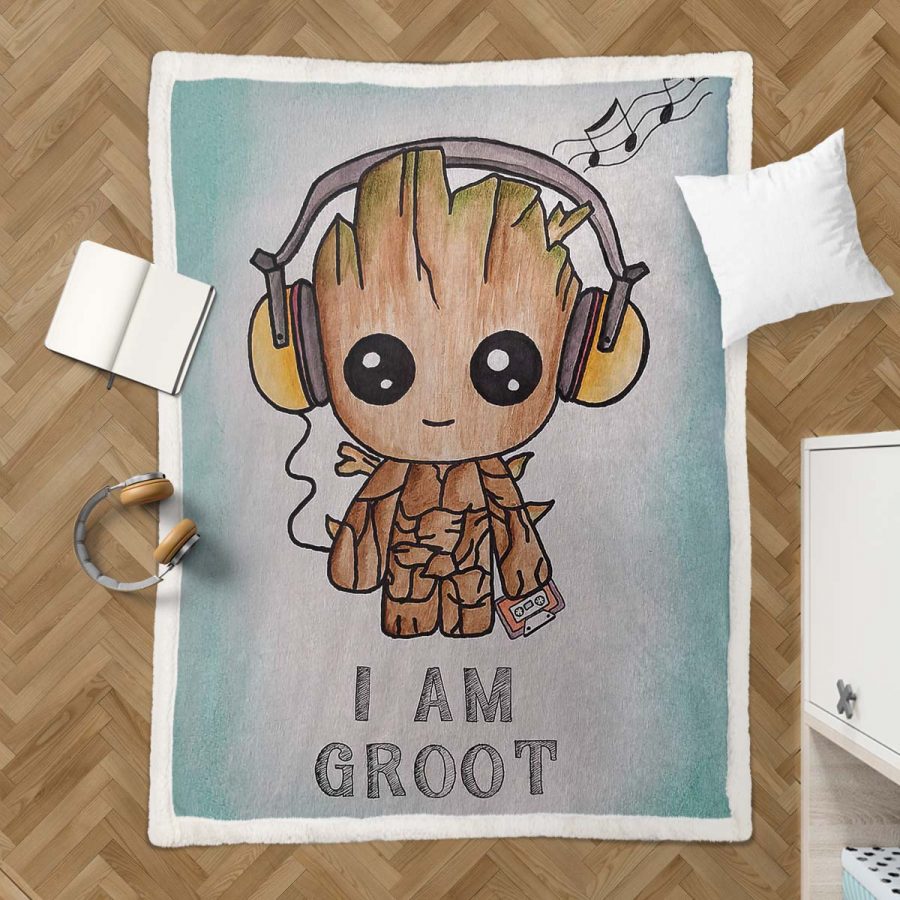 Ich bin Groot 01 Decke - Fleecedecke – Bild 3