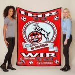 1. FC Köln Ihr für uns wir sind effzeh wir gemeinsam für euch zum Klassenerhalt Fleecedecke – Decke