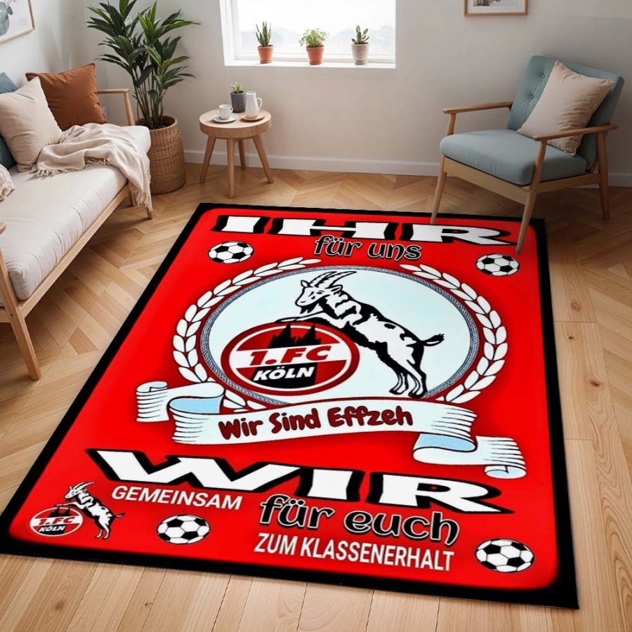 Ihr für uns wir sind effzeh wir gemeinsam für euch zum Klassenerhalt Teppich – Bild 2