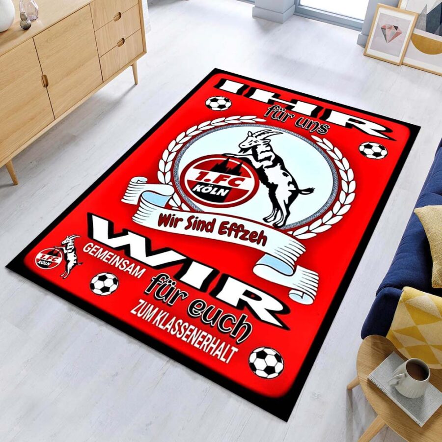 Ihr für uns wir sind effzeh wir gemeinsam für euch zum Klassenerhalt Teppich