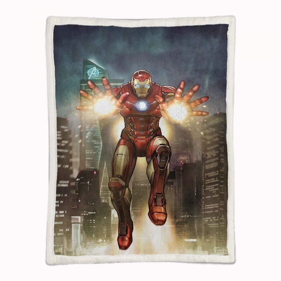 Iron Man Marvel 01 Decke - Fleecedecke – Bild 2