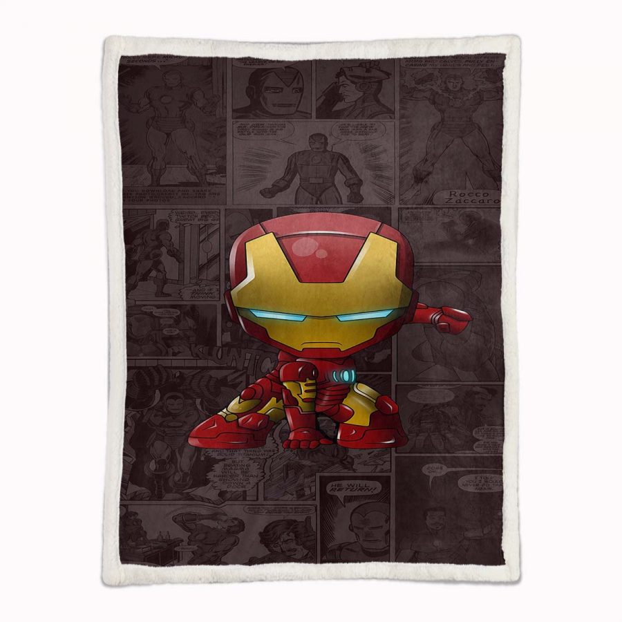 Iron Man Marvel 03 Decke - Fleecedecke – Bild 2