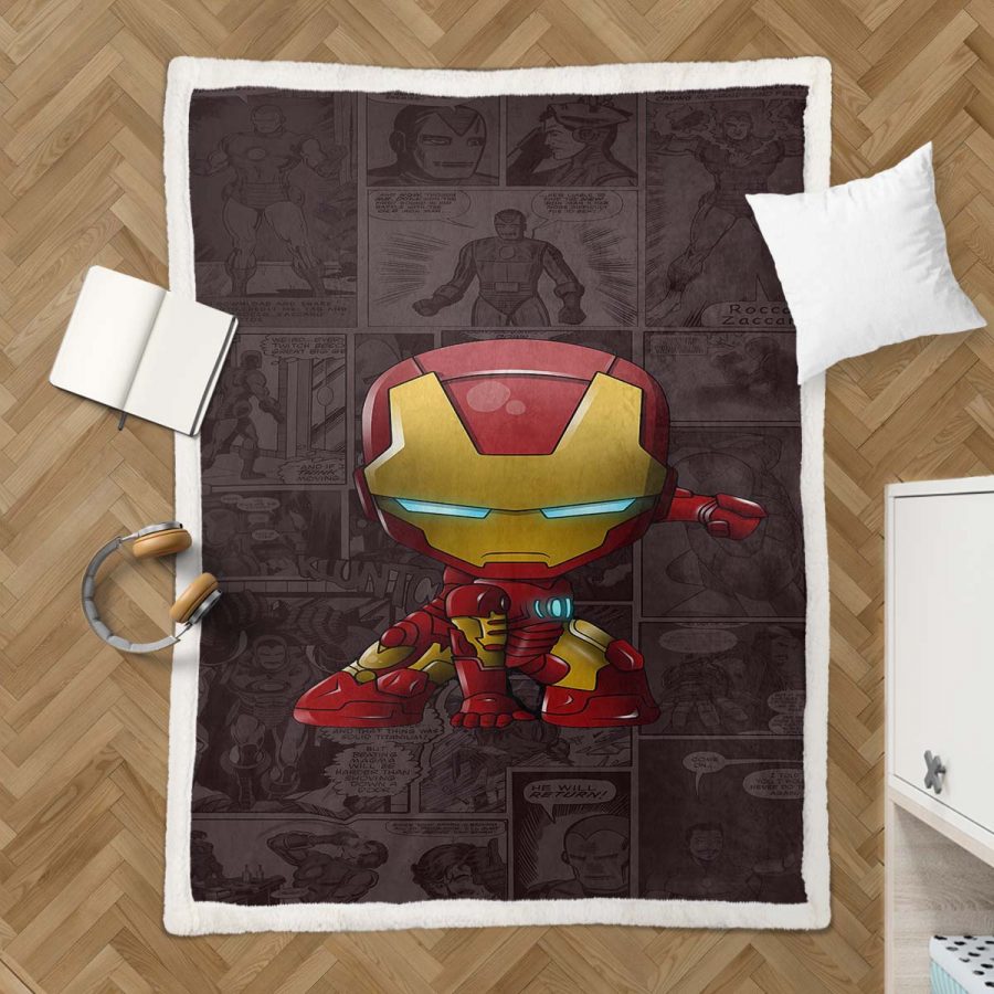 Iron Man Marvel 03 Decke - Fleecedecke – Bild 3