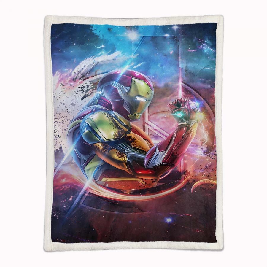 Iron Man Marvel 05 Decke - Fleecedecke – Bild 2