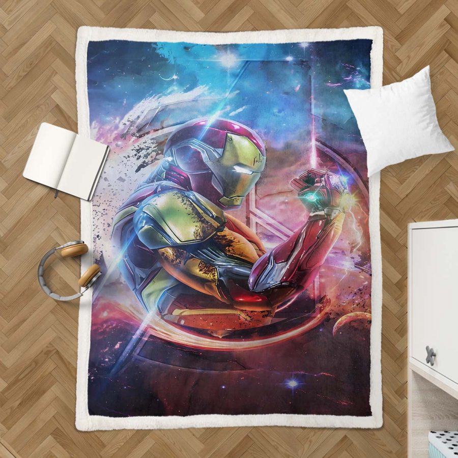 Iron Man Marvel 05 Decke - Fleecedecke – Bild 3