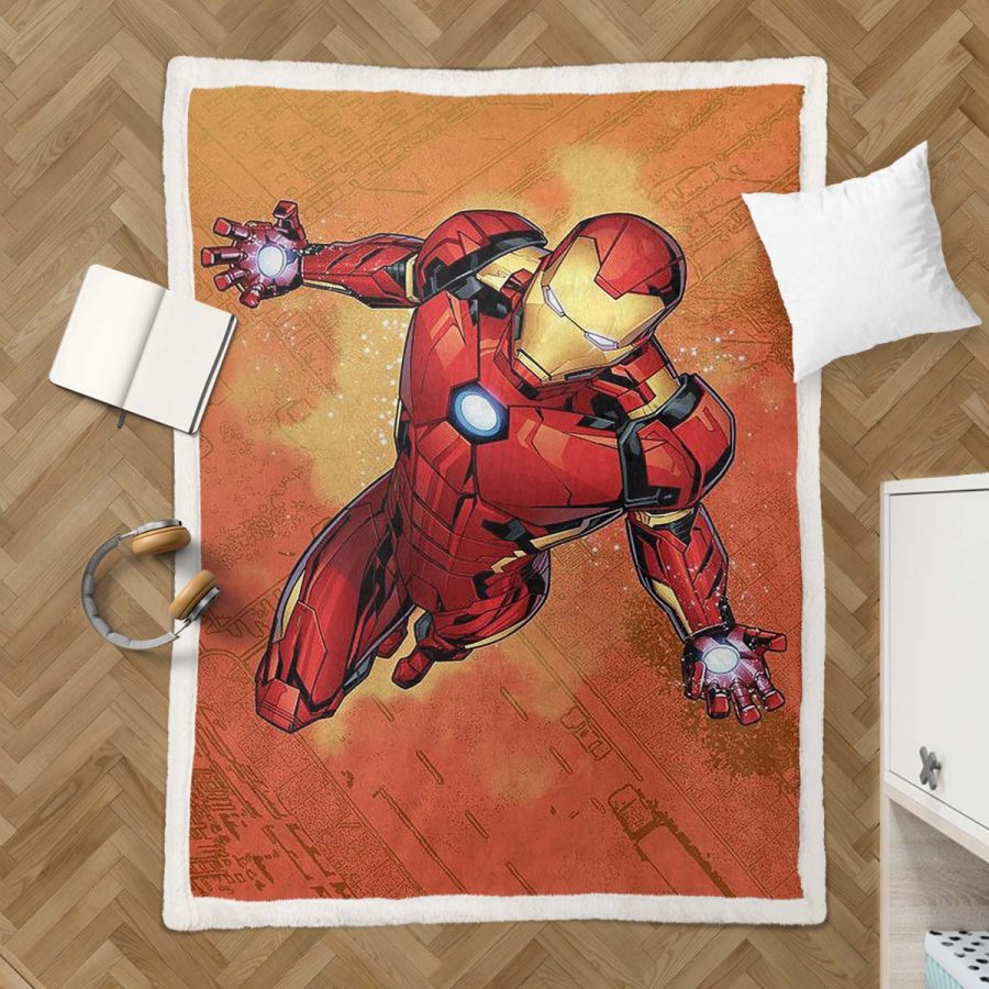 Iron Man Marvel 07 Decke - Fleecedecke – Bild 3