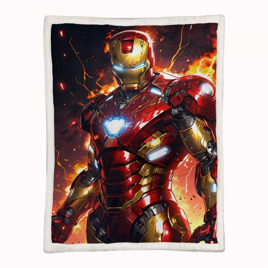 Iron Man Marvel 08 Decke - Fleecedecke – Bild 2