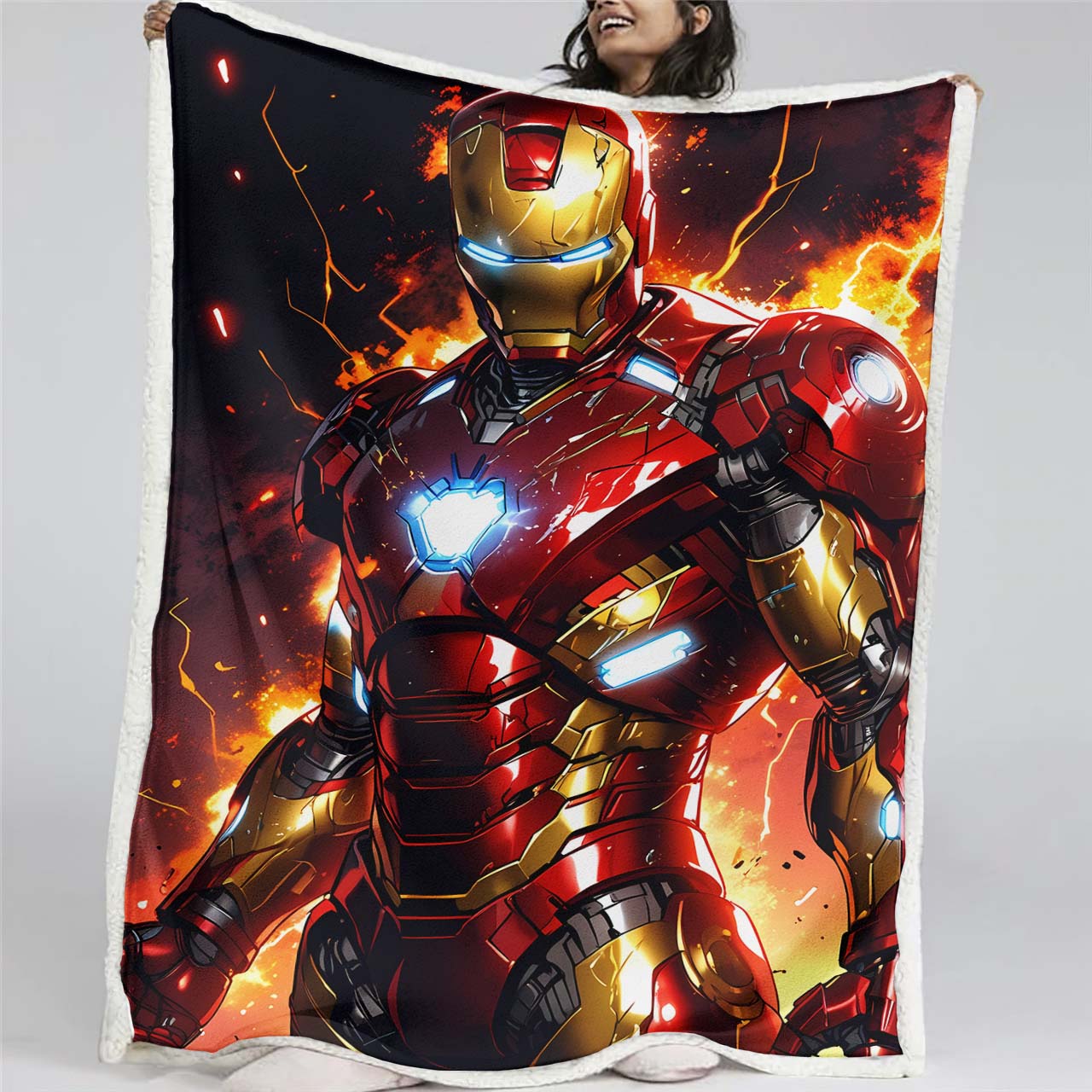 Iron Man Marvel 08 Decke - Fleecedecke