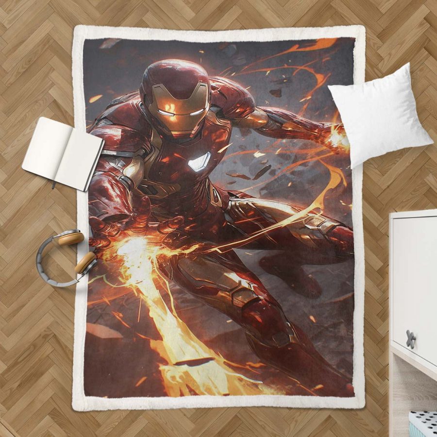 Iron Man Marvel 09 Decke - Fleecedecke – Bild 3