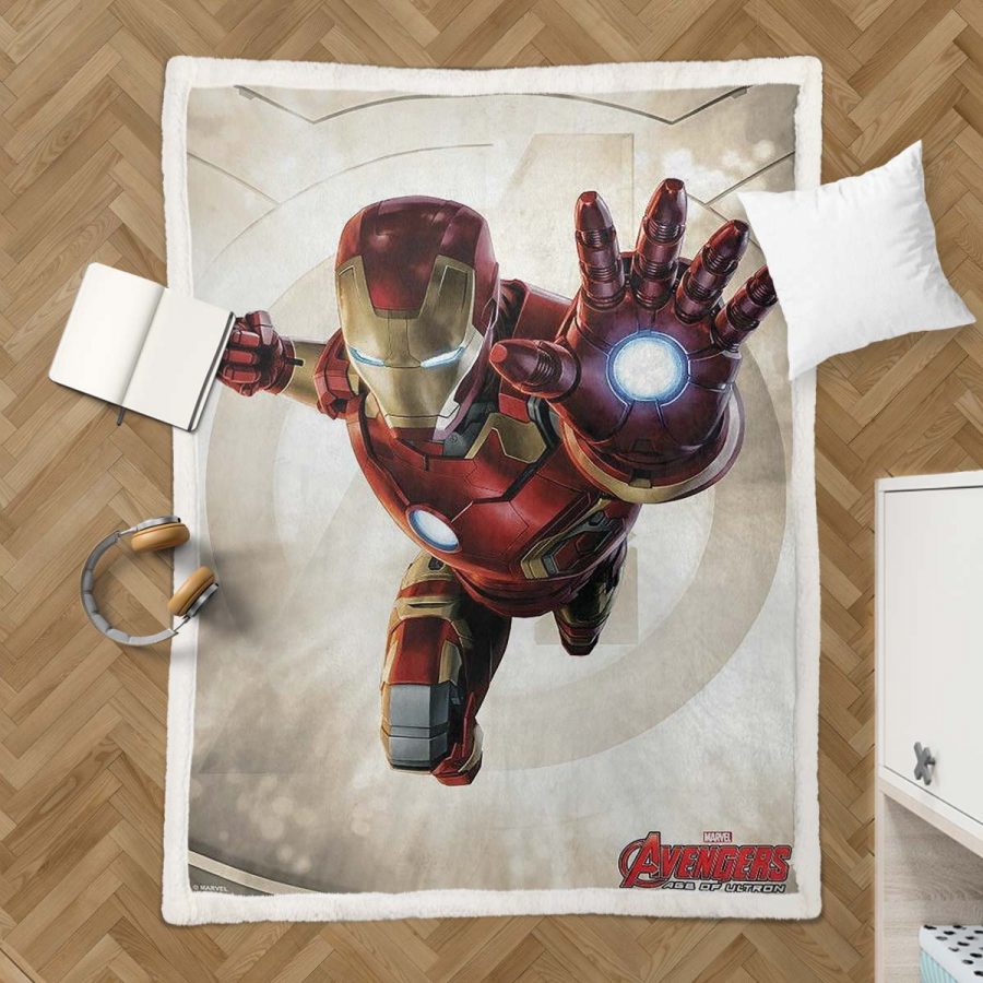 Iron Man Marvel 10 Decke - Fleecedecke – Bild 3