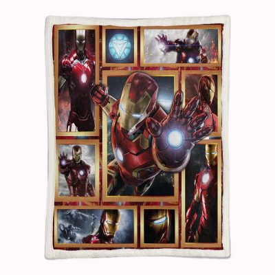 Alternative view of Iron Man Marvel 12 Decke - Fleecedecke