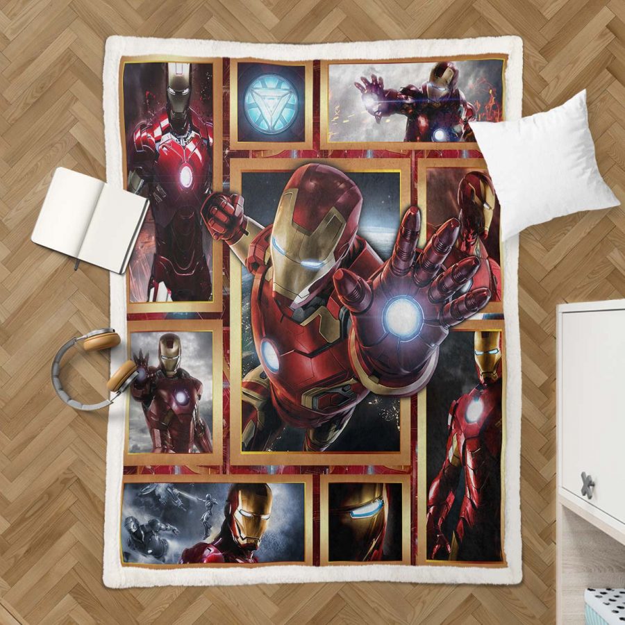 Iron Man Marvel 12 Decke - Fleecedecke – Bild 3