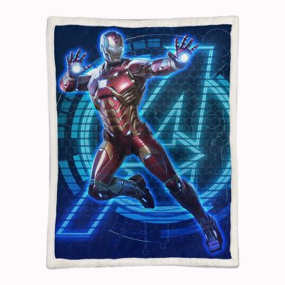Alternative view of Iron Man Marvel Avengers Decke - Fleecedecke