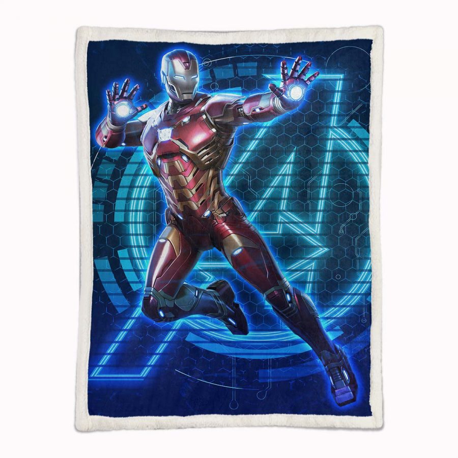 Iron Man Marvel Avengers Decke - Fleecedecke – Bild 2