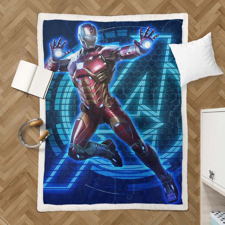 Iron Man Marvel Avengers Decke - Fleecedecke – Bild 3