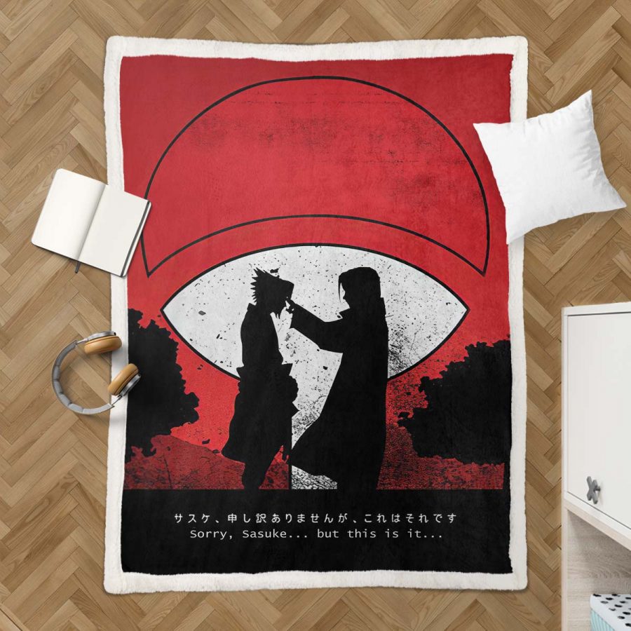 Itachi Uchiha und Sasuke Uchiha Brüder Decke - Fleecedecke – Bild 3