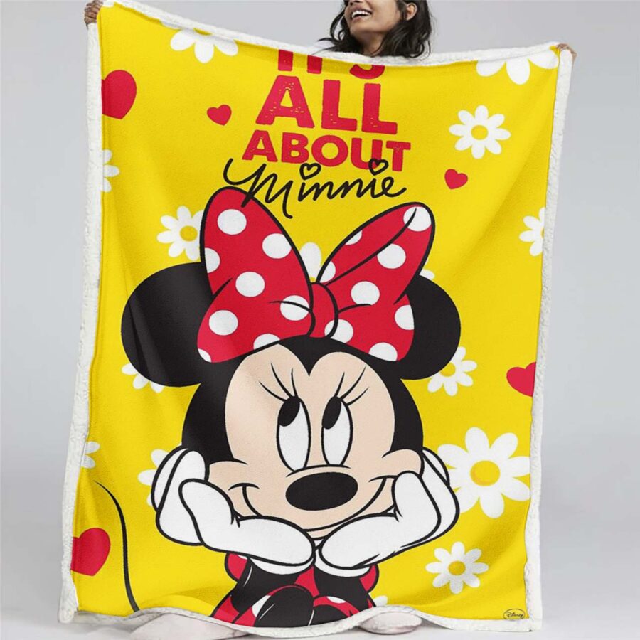 Alles dreht sich um Minnie Maus Decke - Fleecedecke