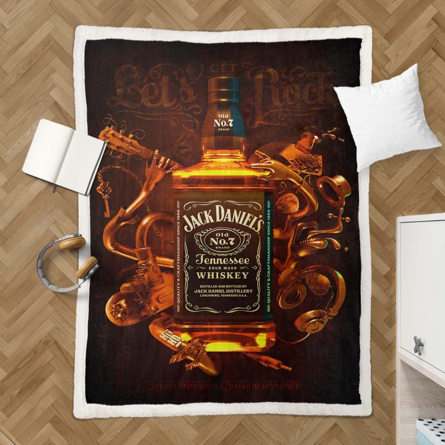 Jack Daniels Feuer 2 Decke - Fleecedecke – Bild 3