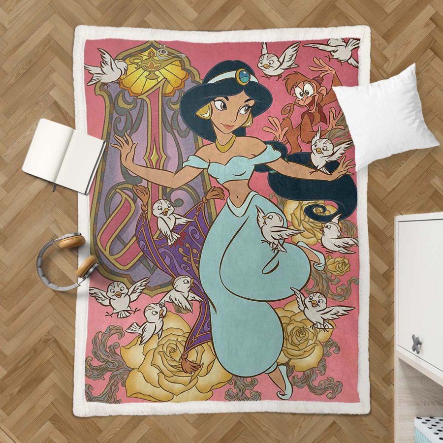Jasminprinzessin Aladdin Märchen 04 Decke - Fleecedecke – Bild 3