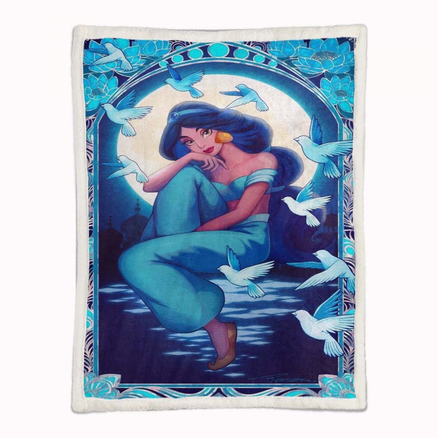Märchenprinzessin Jasmin aus Aladdin Decke - Fleecedecke – Bild 2
