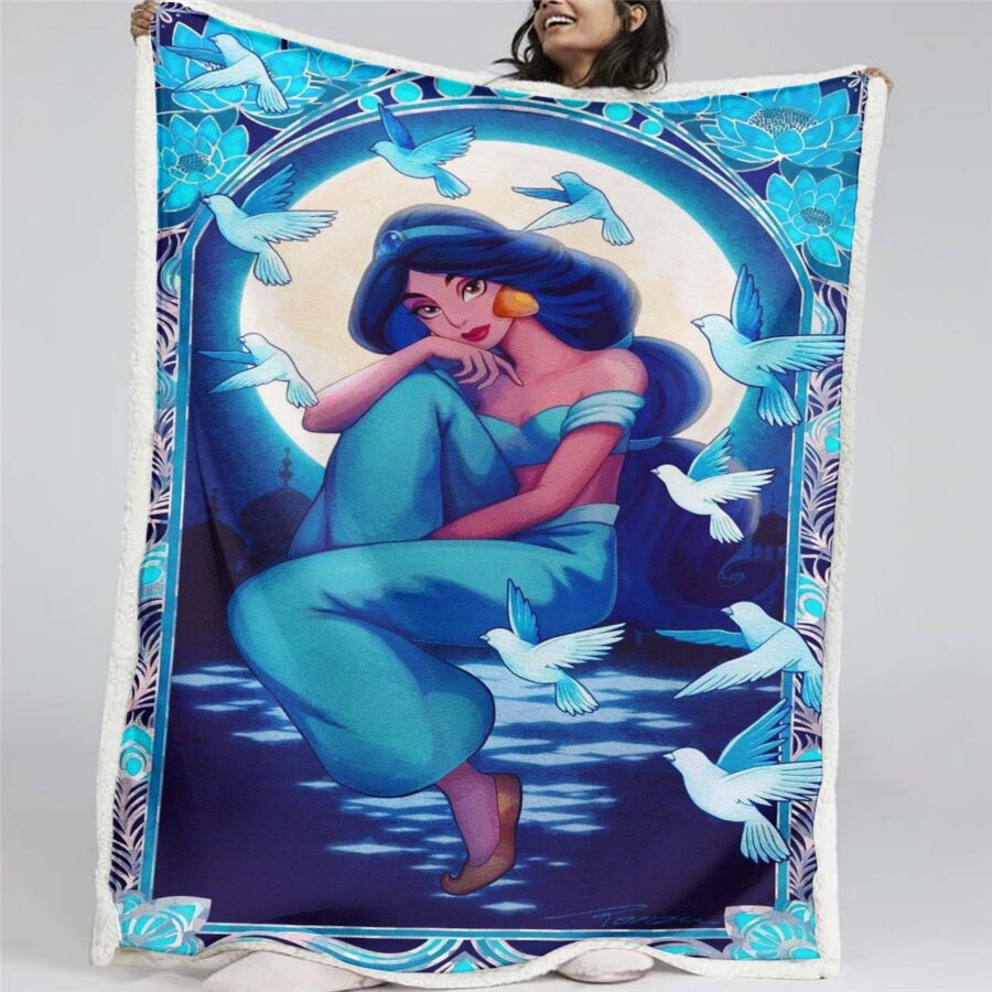 Märchenprinzessin Jasmin aus Aladdin Decke - Fleecedecke