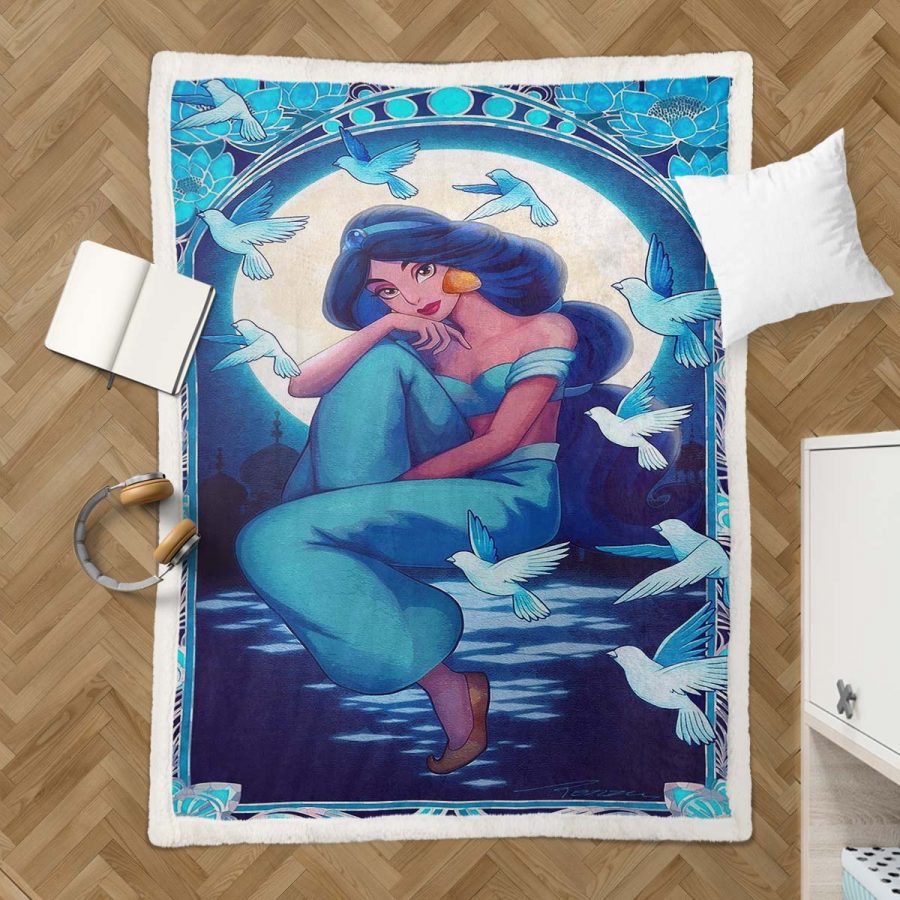 Märchenprinzessin Jasmin aus Aladdin Decke - Fleecedecke – Bild 3