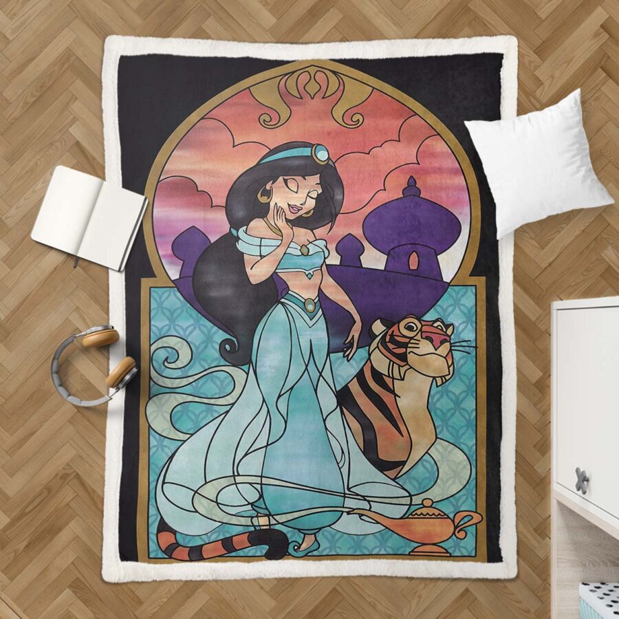 Jasmin Prinzessin Disney 1001 Decke - Fleecedecke – Bild 3