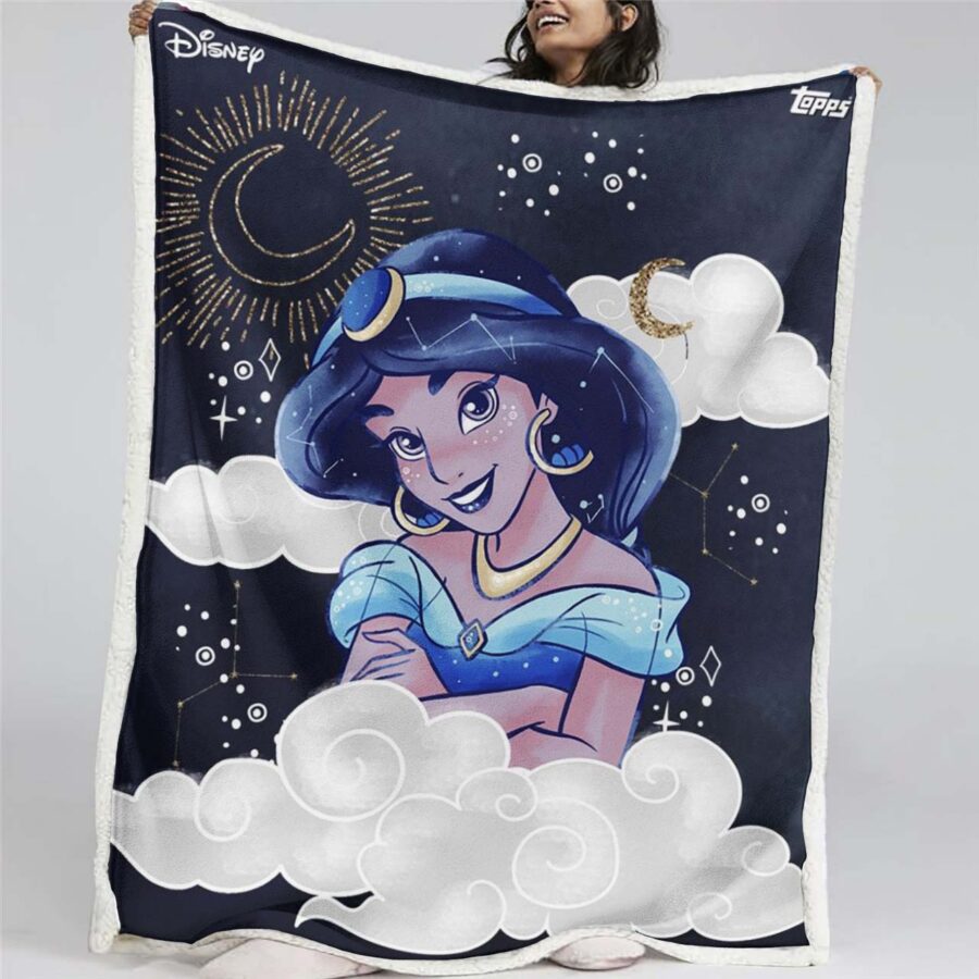 Jasmin Prinzessin Mond Himmel Decke - Fleecedecke