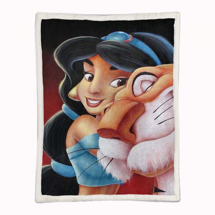 Jasmine Princess und der Tiger Raja Aladdin 02 Decke - Fleecedecke – Bild 2
