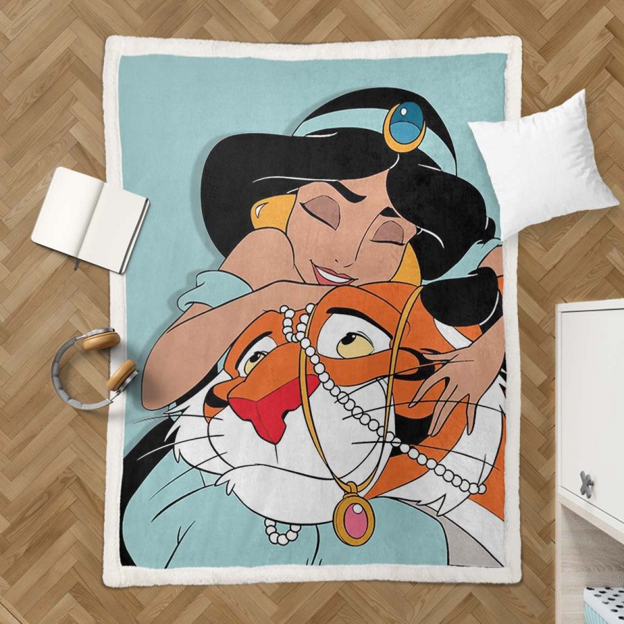 Jasmine Princess und der Tiger Rajah Aladdin Decke - Fleecedecke – Bild 3