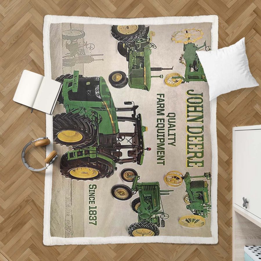John Deere-Landwirtschaftstraktor Decke - Fleecedecke – Bild 3