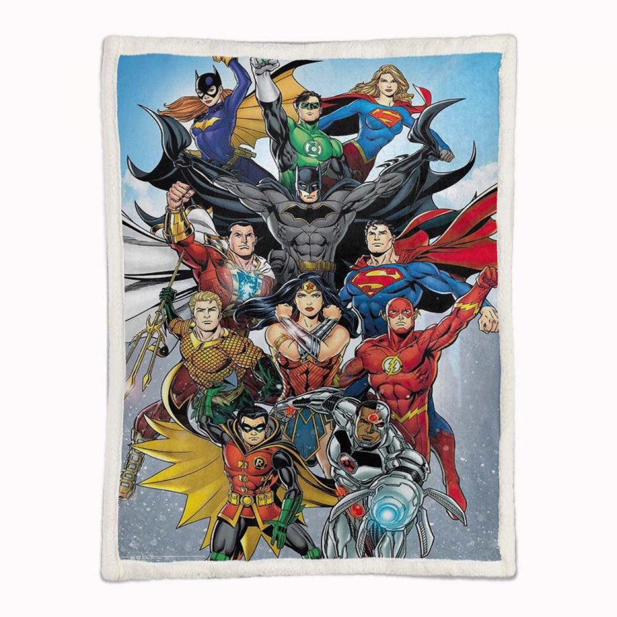 Justice League Alle Charaktere 01 Decke - Fleecedecke – Bild 2
