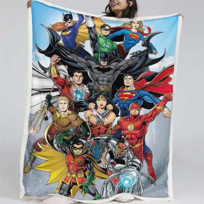 Justice League Alle Charaktere 01 Decke - Fleecedecke