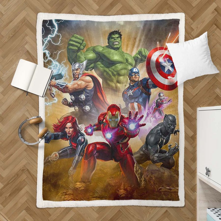 Justice League Alle Charaktere 02 Decke - Fleecedecke – Bild 3