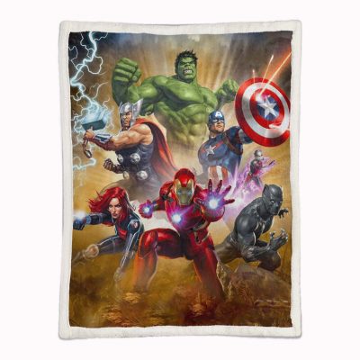 Alternative view of Justice League Alle Charaktere 02 Decke - Fleecedecke
