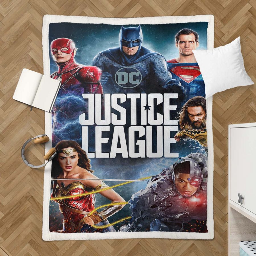 Justice League Alle Charaktere 04 Decke - Fleecedecke – Bild 3