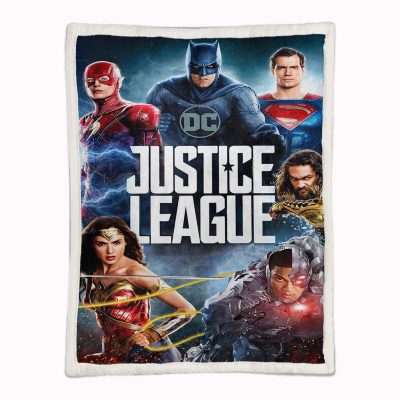 Alternative view of Justice League Alle Charaktere 04 Decke - Fleecedecke