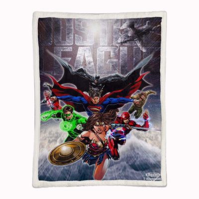 Alternative view of Justice League Alle Charaktere 05 Decke - Fleecedecke