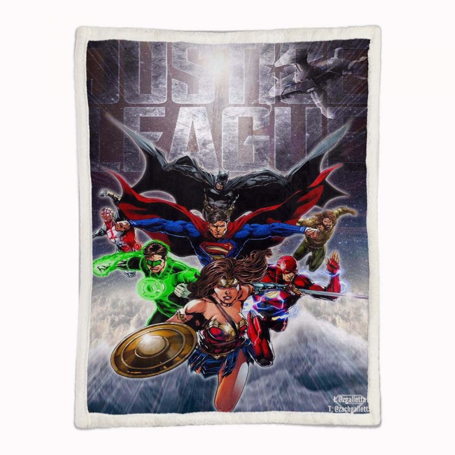 Justice League Alle Charaktere 05 Decke - Fleecedecke – Bild 2