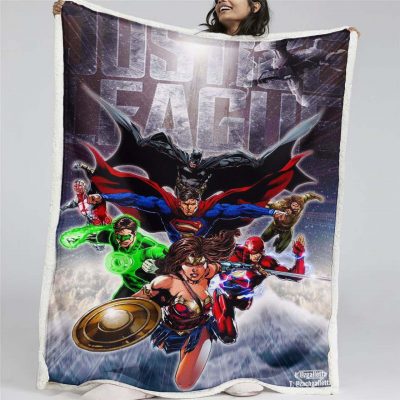 Justice League Alle Charaktere 05 Decke - Fleecedecke