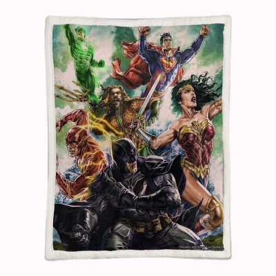 Alternative view of Justice League Alle Charaktere 07 Decke - Fleecedecke