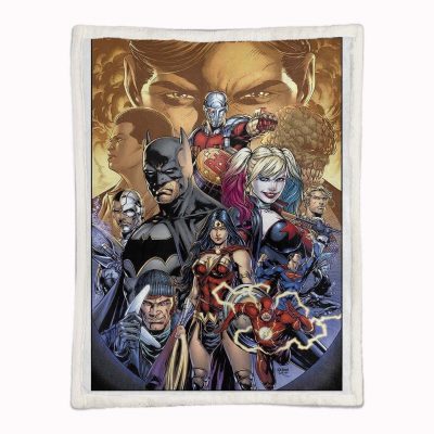 Alternative view of Justice League Alle Charaktere 08 Decke - Fleecedecke