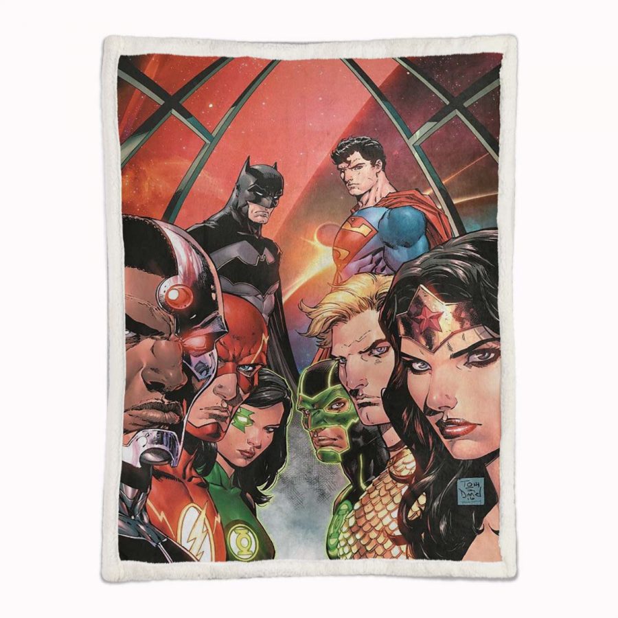 Justice League Alle Charaktere 10 Decke - Fleecedecke – Bild 2