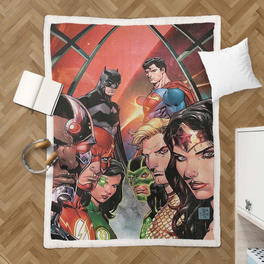Justice League Alle Charaktere 10 Decke - Fleecedecke – Bild 3