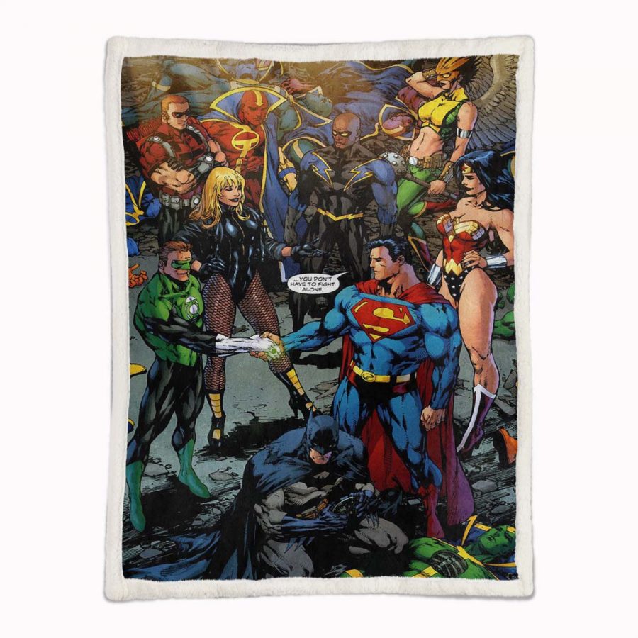 Justice League Alle Charaktere 11 Decke - Fleecedecke – Bild 2