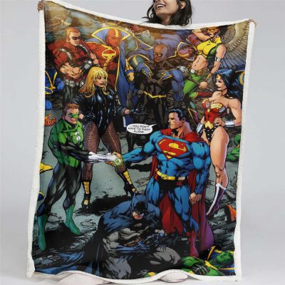 Justice League Alle Charaktere 11 Decke - Fleecedecke
