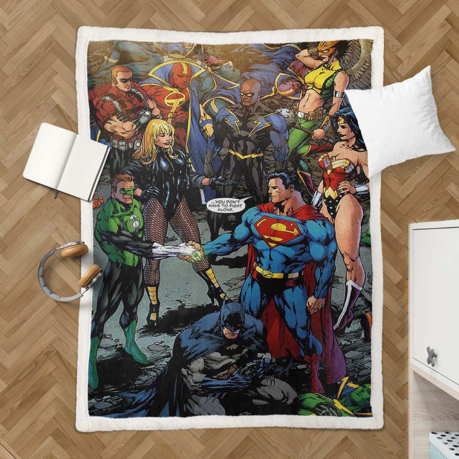 Justice League Alle Charaktere 11 Decke - Fleecedecke – Bild 3