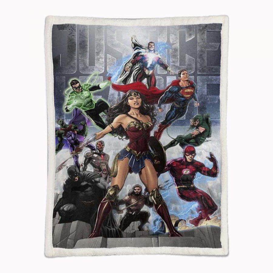 Justice League Alle Charaktere 12 Decke - Fleecedecke – Bild 2
