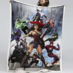 Justice League Alle Charaktere 12 Decke – Fleecedecke