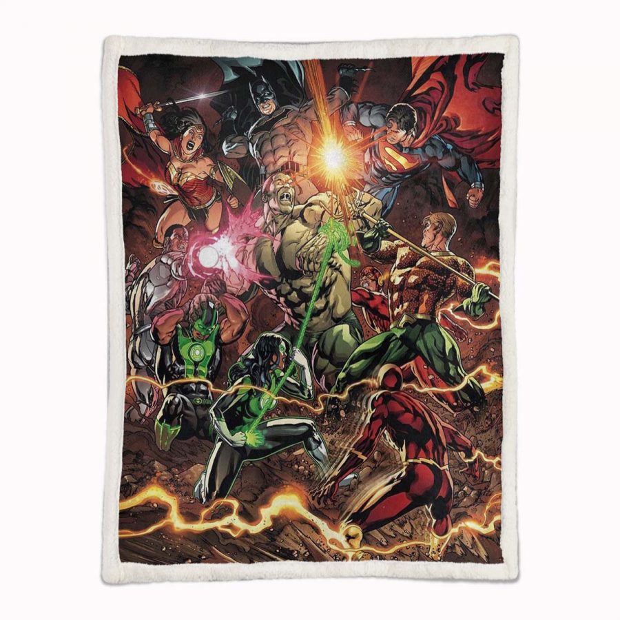 Justice League Alle Charaktere 13 Decke - Fleecedecke – Bild 2